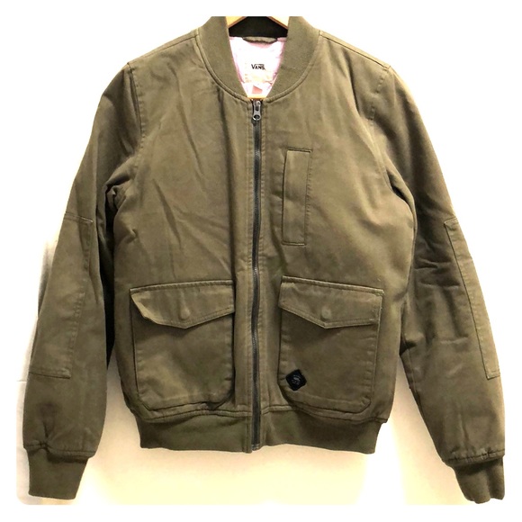 vans bomber jacket green